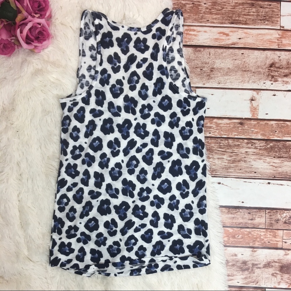 J. Crew Blue Leopard Print Racerback Tank - Picture 5 of 5